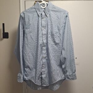 Superfine Poplin Light Blue Striped Casual Shirt